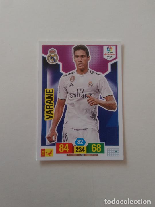 Collectionnisme sportif: 237 VARANE REAL MADRID CROMO TARJETA ADRENALYN PANINI LIGA FUTBOL 2018-2019 18-19