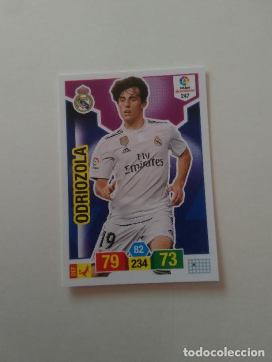 Collectionnisme sportif: 247 ODRIOZOLA REAL MADRID CROMO TARJETA ADRENALYN PANINI LIGA FUTBOL 2018-2019 18-19