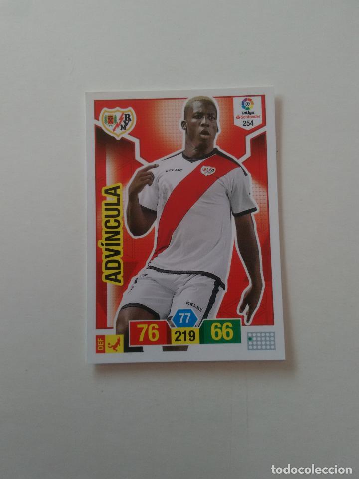 Collectionnisme sportif: 254 ADV&Iacute;NCULA RAYO VALLECANO CROMO TARJETA ADRENALYN PANINI LIGA FUTBOL 2018-2019 18-19