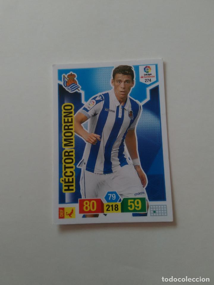 Collectionnisme sportif: 274 H&Eacute;CTOR MORENO REAL SOCIEDAD CROMO TARJETA ADRENALYN PANINI LIGA FUTBOL 2018-2019 18-19