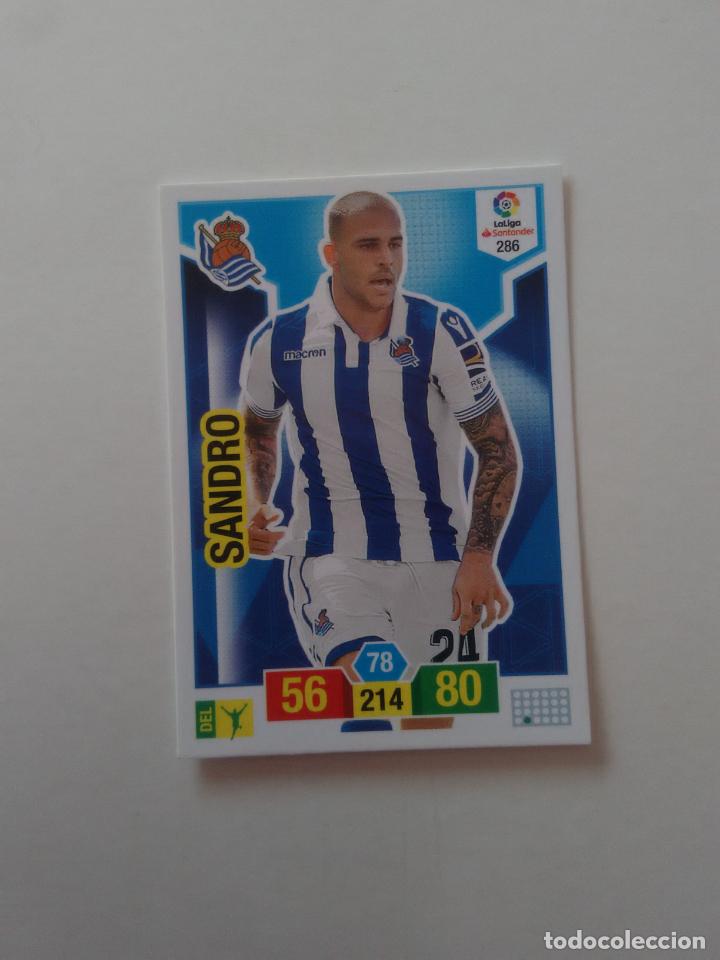 Collectionnisme sportif: 286 SANDRO REAL SOCIEDAD CROMO TARJETA ADRENALYN PANINI LIGA FUTBOL 2018-2019 18-19
