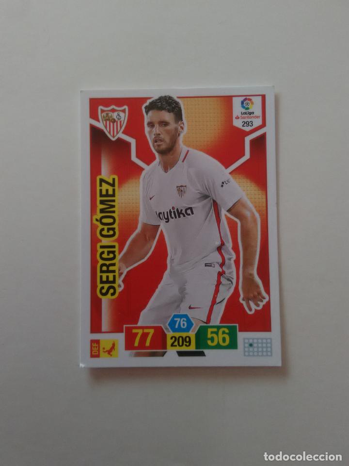 Collectionnisme sportif: 293 SERGI G&Oacute;MEZ SEVILLA CROMO TARJETA ADRENALYN PANINI LIGA FUTBOL 2018-2019 18-19