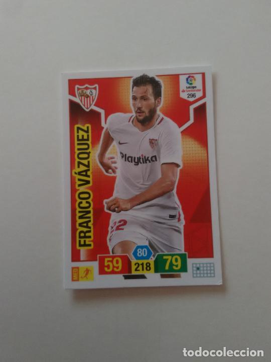 Collectionnisme sportif: 296 FRANCO V&Aacute;ZQUEZ SEVILLA CROMO TARJETA ADRENALYN PANINI LIGA FUTBOL 2018-2019 18-19