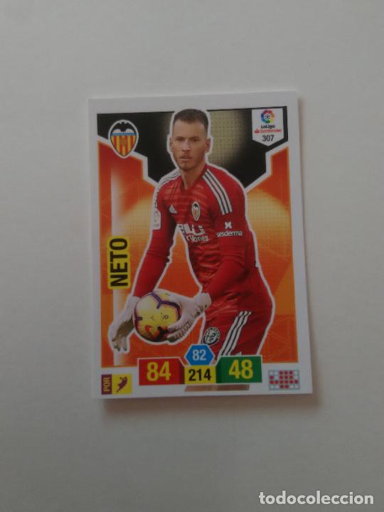 Collectionnisme sportif: 307 NETO VALENCIA CROMO TARJETA ADRENALYN PANINI LIGA FUTBOL 2018-2019 18-19
