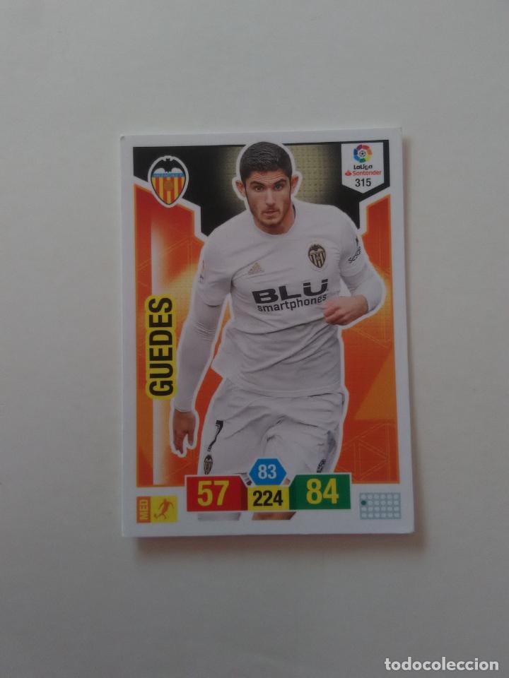 Collectionnisme sportif: 315 GUEDES VALENCIA CROMO TARJETA ADRENALYN PANINI LIGA FUTBOL 2018-2019 18-19