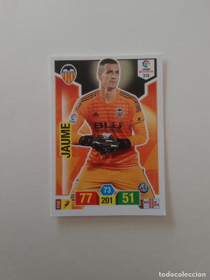 Collectionnisme sportif: 318 JAUME VALENCIA CROMO TARJETA ADRENALYN PANINI LIGA FUTBOL 2018-2019 18-19