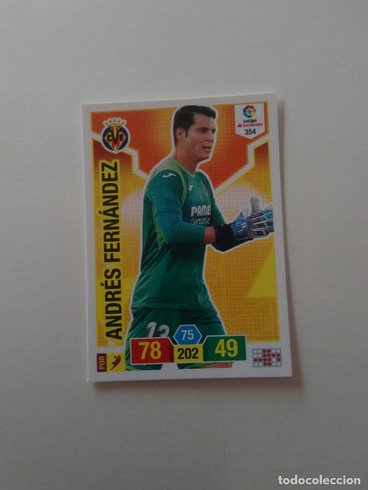 Collectionnisme sportif: 354 ANDR&Eacute;S FERN&Aacute;NDEZ VILLARREAL CROMO TARJETA ADRENALYN PANINI LIGA FUTBOL 2018-2019 18-19