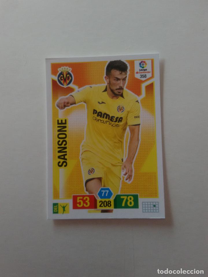 Collectionnisme sportif: 358 SANSONE VILLARREAL CROMO TARJETA ADRENALYN PANINI LIGA FUTBOL 2018-2019 18-19