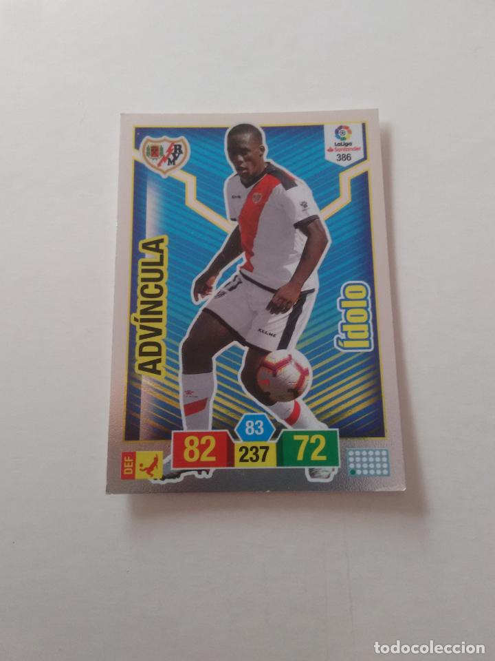 Collectionnisme sportif: 386 ADV&Iacute;NCULA RAYO VALLECANO &Iacute;DOLO CROMO TARJETA ADRENALYN PANINI LIGA FUTBOL 2018-2019 18-19