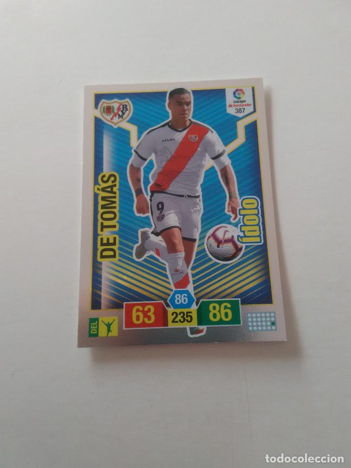 Collectionnisme sportif: 387 RAUL DE TOM&Aacute;S RAYO VALLECANO &Iacute;DOLO CROMO TARJETA ADRENALYN PANINI LIGA FUTBOL 2018-2019 18-19