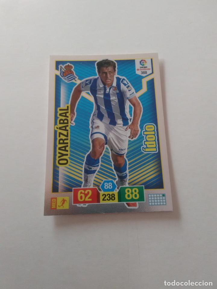 Collectionnisme sportif: 388 OYARZ&Aacute;BAL REAL SOCIEDAD &Iacute;DOLO CROMO TARJETA ADRENALYN PANINI LIGA FUTBOL 2018-2019 18-19