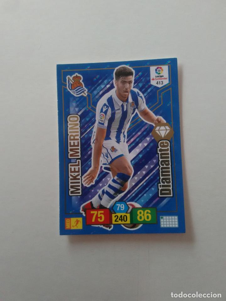 Collectionnisme sportif: 413 MIKEL MERINO REAL SOCIEDAD DIAMANTE CROMO TARJETA ADRENALYN PANINI LIGA FUTBOL 2018-2019 18-19