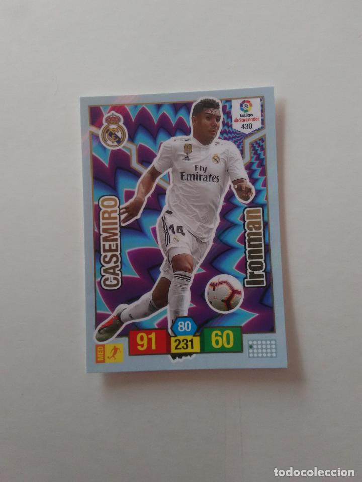Collectionnisme sportif: 430 CASEMIRO REAL MADRID IROMAN CROMO TARJETA ADRENALYN PANINI LIGA FUTBOL 2018-2019 18-19