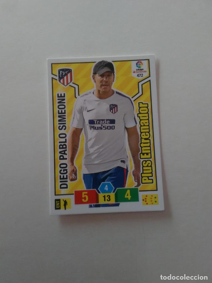 Collectionnisme sportif: 472 CHOLO SIMEONE ATL&Eacute;TICO MADRID PLUS ENTRENADOR CROMO ADRENALYN LIGA FUTBOL PANINI 2018-2019 18-19