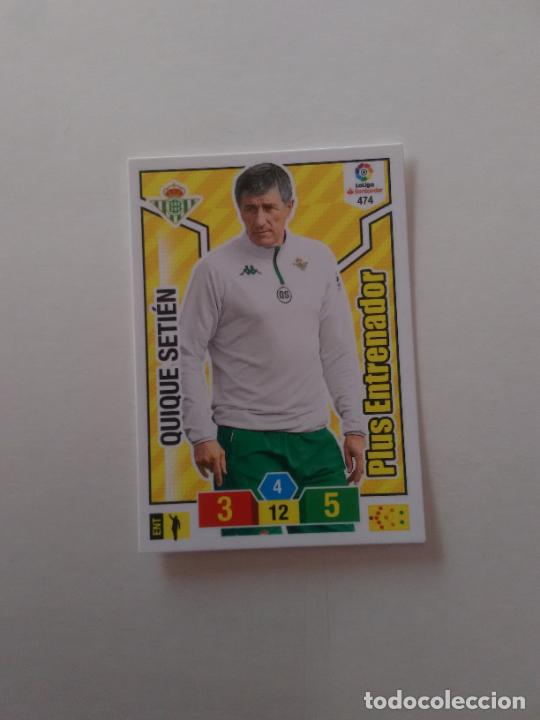 Collectionnisme sportif: 474 QUIQUE SETI&Eacute;N BETIS PLUS ENTRENADOR CROMO ADRENALYN LIGA FUTBOL PANINI 2018-2019 18-19