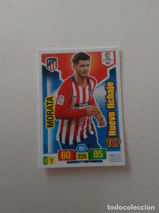 Collectionnisme sportif: 491 MORATA ATL&Eacute;TICO MADRID TOP NUEVO FICHAJE CROMO ADRENALYN LIGA FUTBOL PANINI 2018-2019 18-19