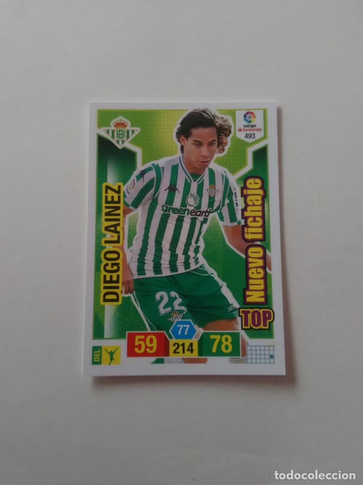 Collectionnisme sportif: 493 DIEGO LAINEZ BETIS TOP NUEVO FICHAJE CROMO ADRENALYN LIGA FUTBOL PANINI 2018-2019 18-19