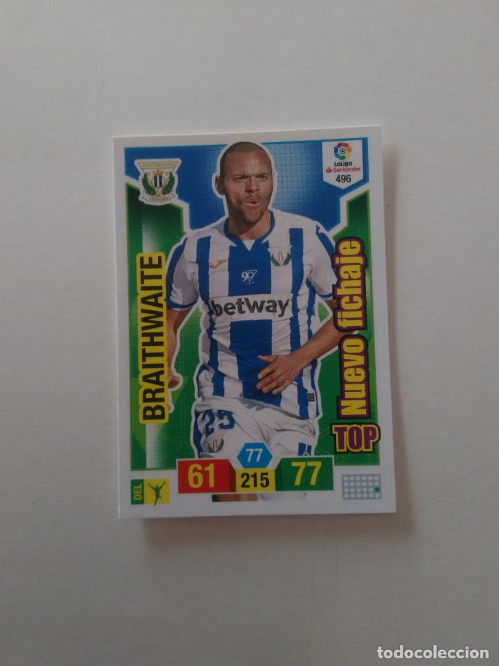 Collectionnisme sportif: 496 BRAITHWAITE LEGAN&Eacute;S TOP NUEVO FICHAJE CROMO ADRENALYN LIGA FUTBOL PANINI 2018-2019 18-19