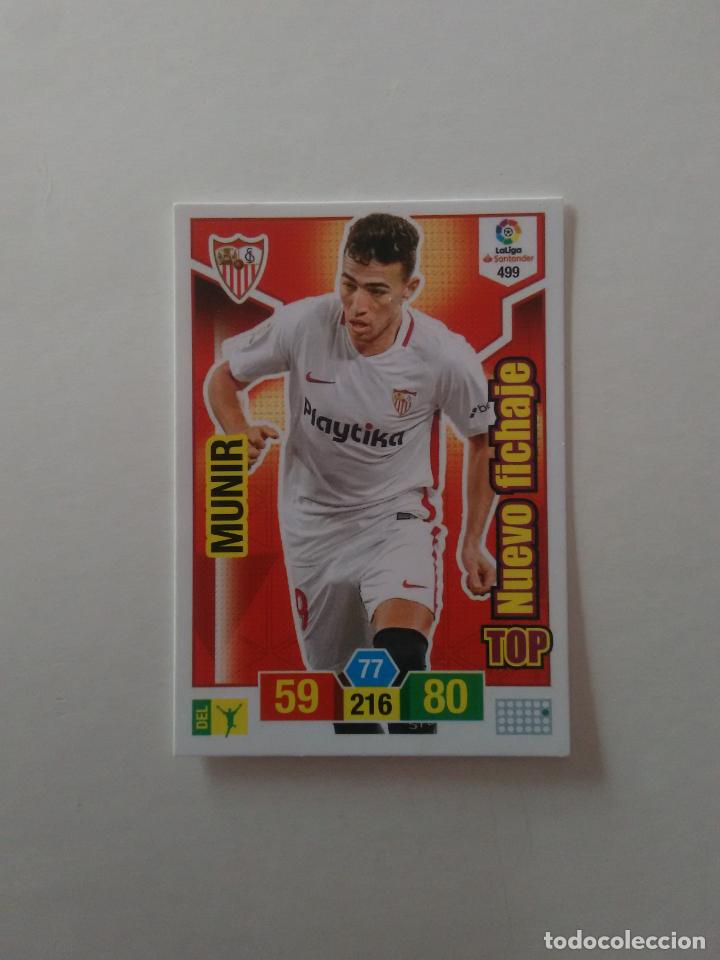 Collectionnisme sportif: 499 MUNIR SEVILLA TOP NUEVO FICHAJE CROMO ADRENALYN LIGA FUTBOL PANINI 2018-2019 18-19