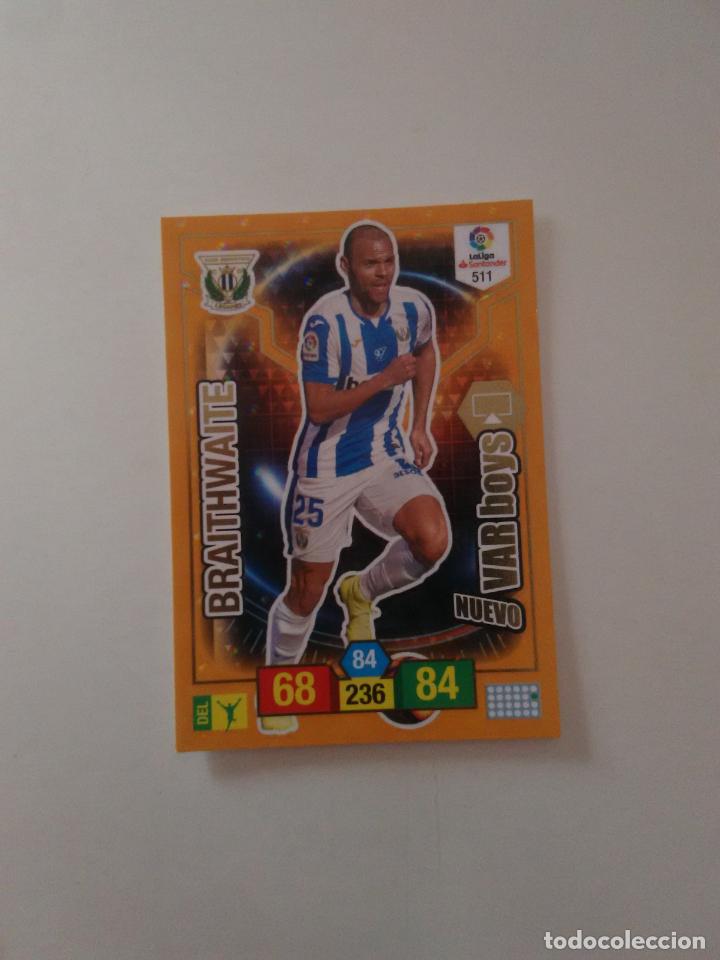 Collectionnisme sportif: 511 BRAITHWAITE LEGAN&Eacute;S NUEVO VAR BOYS CROMO ADRENALYN LIGA FUTBOL PANINI 2018-2019 18-19