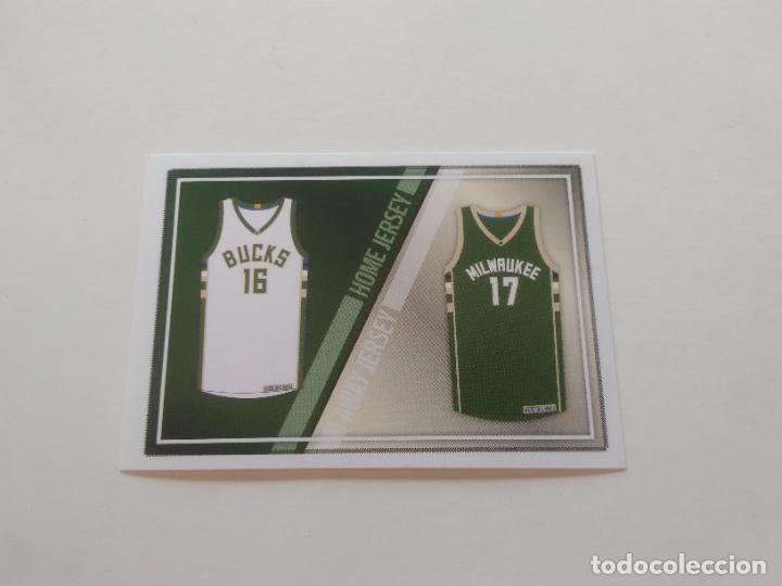 Coleccionismo deportivo: 128 CAMISETA JERSEY MILWAUKEE BUCKS CROMO STICKER PANINI NBA BALONCESTO BASKET 2016-2017 16-17