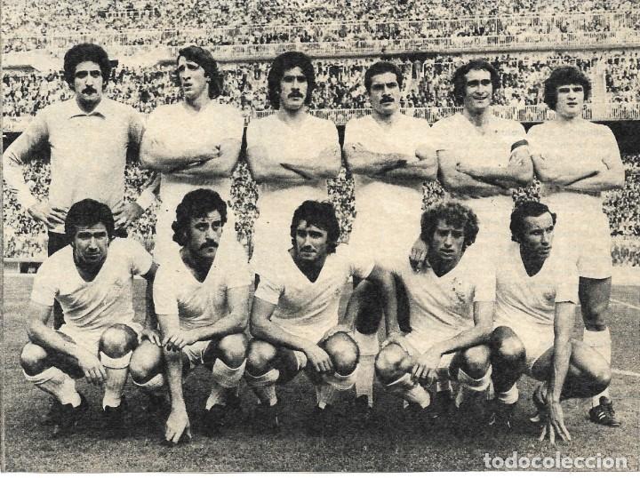 Coleccionismo deportivo: REAL MADRID: Recorte de un equipo de la temporada 77-78