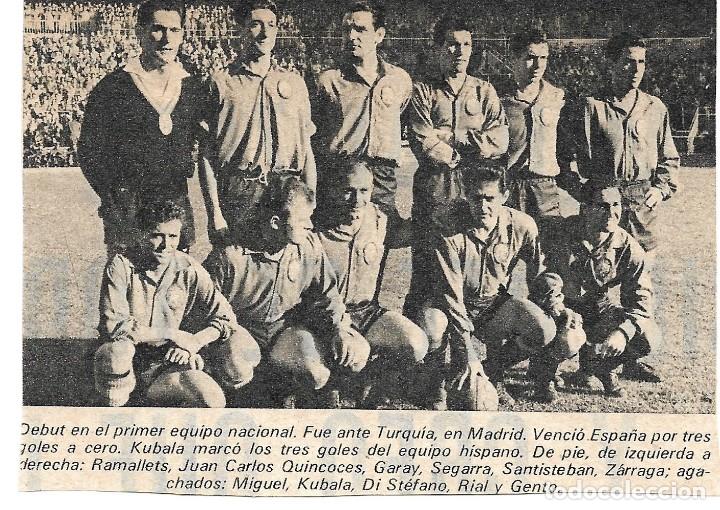 Coleccionismo deportivo: SELECCI&Oacute;N ESPA&Ntilde;OLA DE FUTBOL: Recorte del Espa&ntilde;a 3-Turqu&iacute;a 0, de 1957