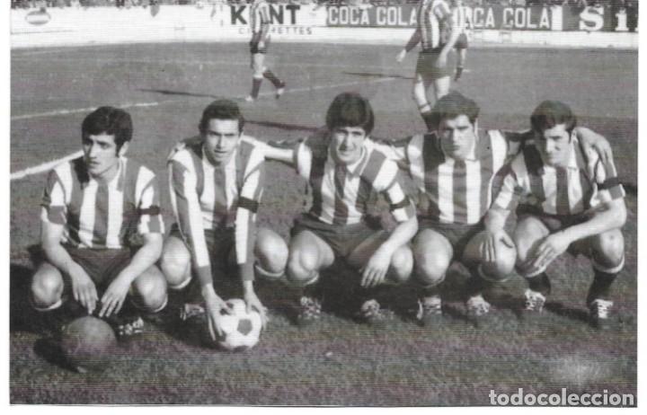 Coleccionismo deportivo: REAL SPORTING DE GIJ&Oacute;N: Recorte de la delantera HERRERO II, QUINI, MARA&Ntilde;&Oacute;N, VALD&Eacute;S y CHURRUCA