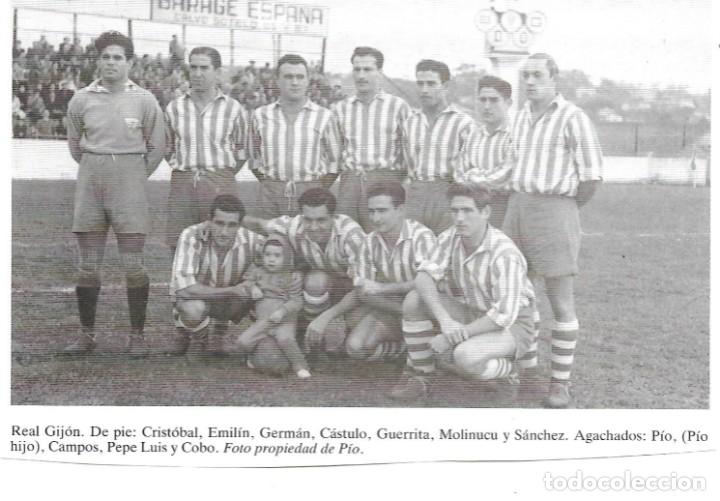 Coleccionismo deportivo: REAL SPORTING DE GIJ&Oacute;N: Recorte de un equipo de 1950