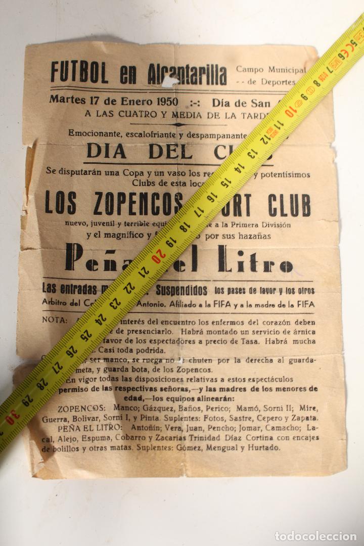 Coleccionismo deportivo: futbol en alcantarilla 1950