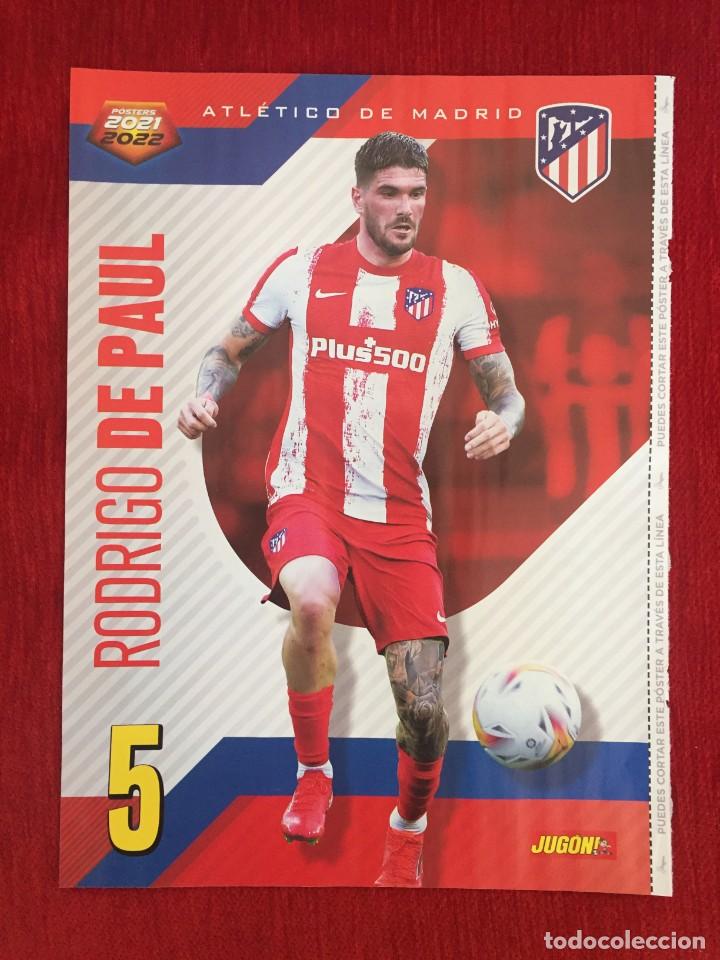 Coleccionismo deportivo: CARTEL POSTER JUGON DE PAUL ATLETICO MADRID Y JOSE LUIS GAYA VALENCIA 2021 2022