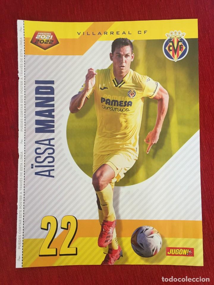 Collezionismo sportivo: CARTEL POSTER JUGON AISSA MANDI VILLARREAL Y CARLES ALE&Ntilde;A GETAFE 2021 2022