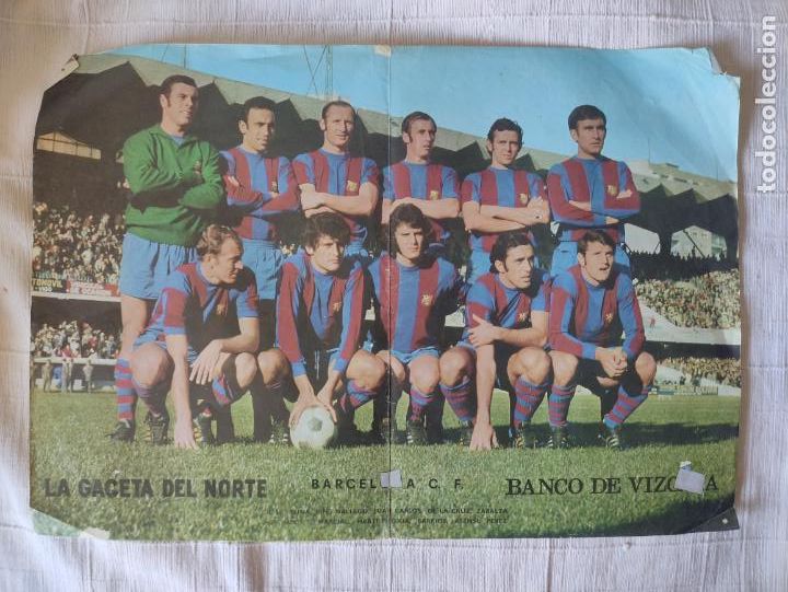Collezionismo sportivo: BARCELONA C. F. - LA GACETA DEL NORTE - BANCO DE VIZCAYA 49x34
