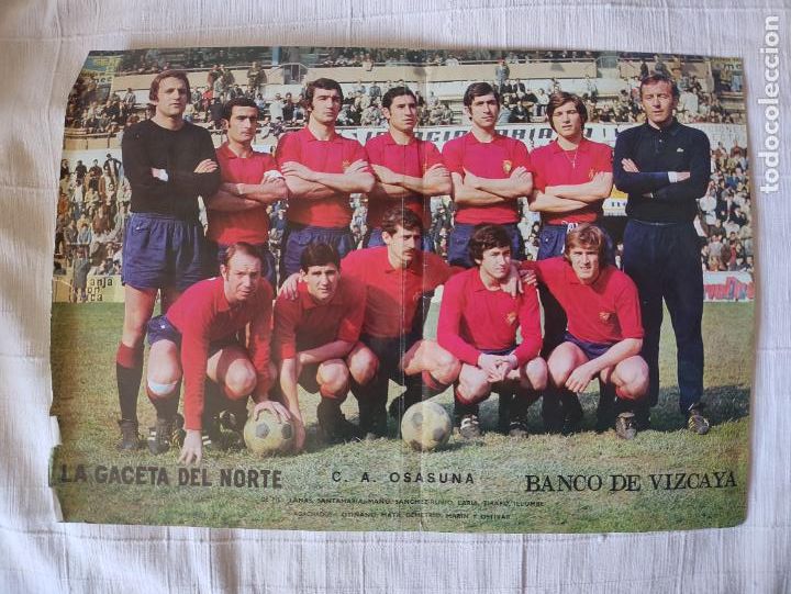 Collectionnisme sportif: C. A. OSASUNA - LA GACETA DEL NORTE - BANCO DE VIZCAYA 49x34