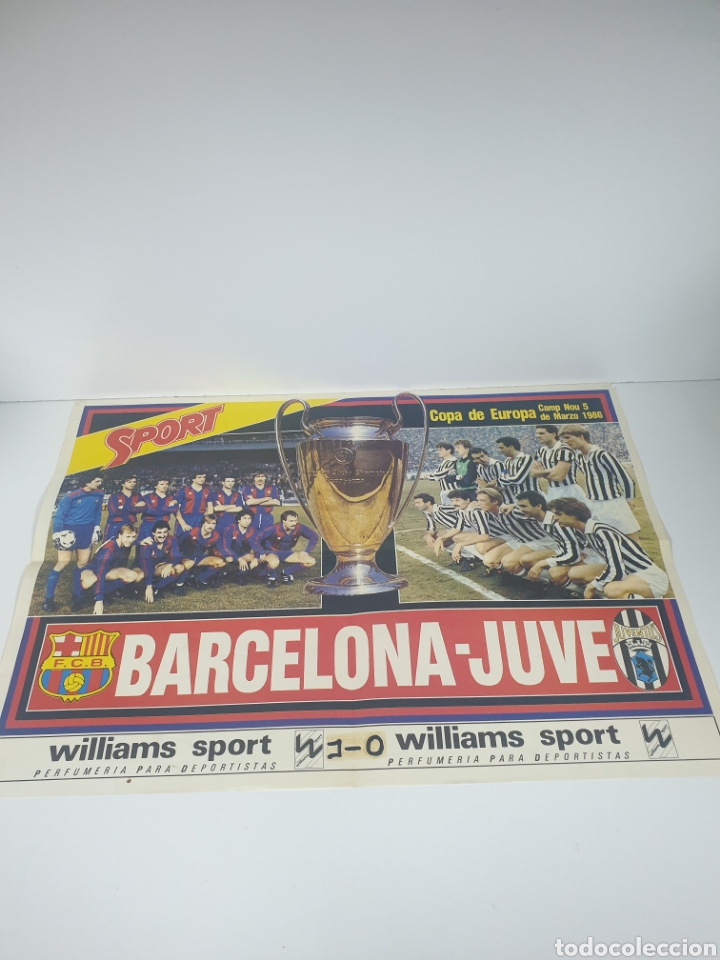 Collectionnisme sportif: Poster barcelona juve 1986
