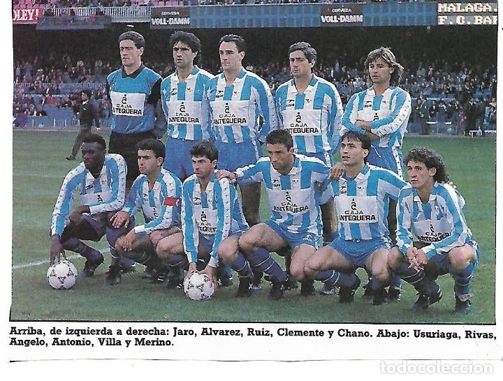Collectionnisme sportif: CD.M&Aacute;LAGA: Recorte de un equipo de la temporada 89-90