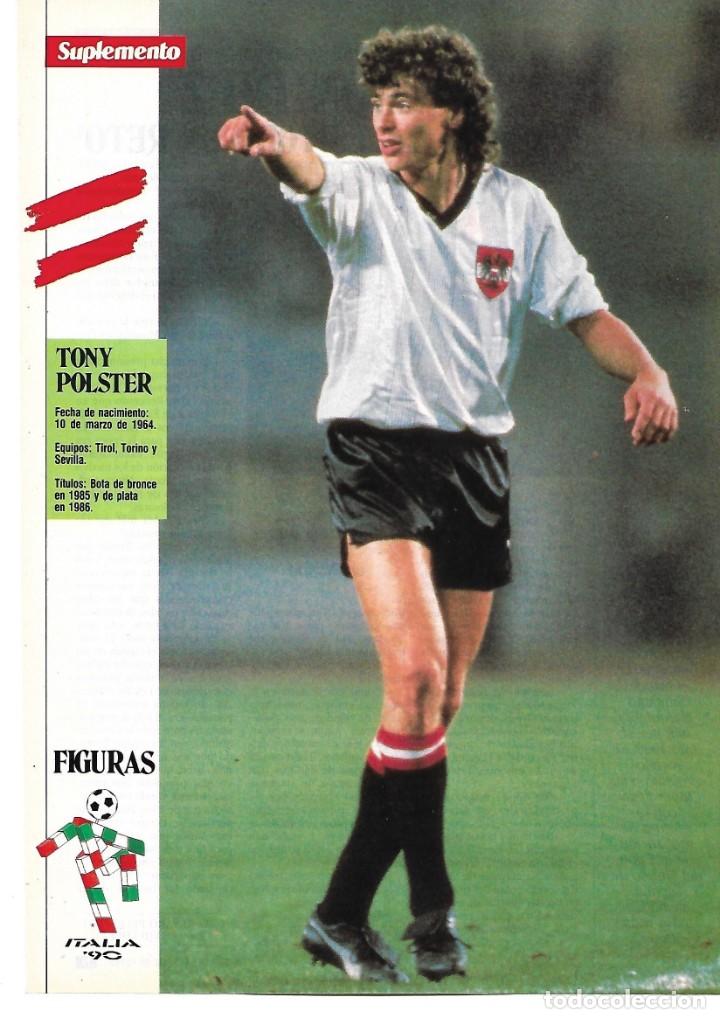 Collectionnisme sportif: SELECCI&Oacute;N DE F&Uacute;TBOL DE AUSTRIA: Minip&oacute;ster deToni POLSTER. 1990