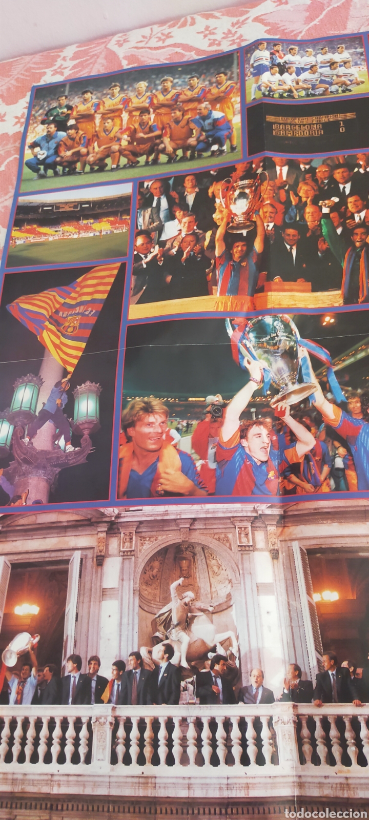 Coleccionismo deportivo: Poster del Barça estado de Wembley temporada 1991-92 primera copa de Europa contra la Sampdoria - Foto 6 - 296835463