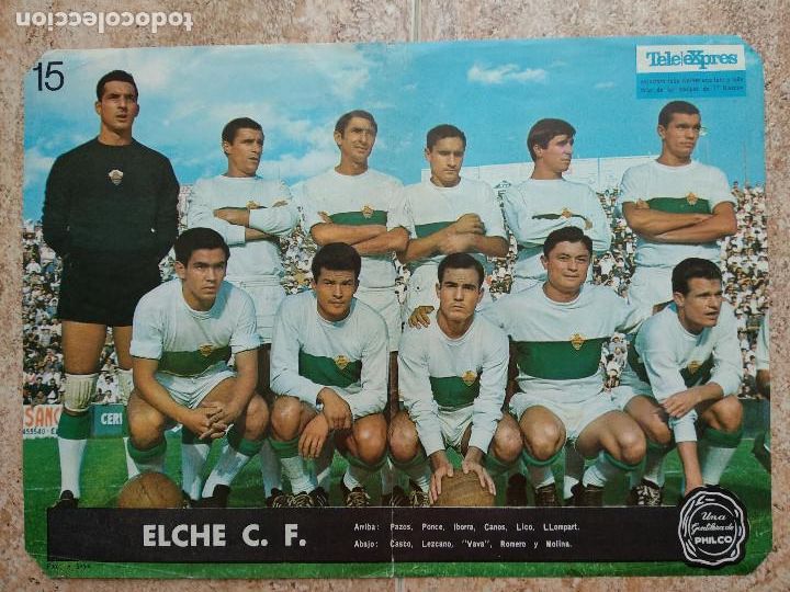 Sammelleidenschaft Sport: CARTEL POSTER PLANTILLA ELCHE TELE EXPRES 1967