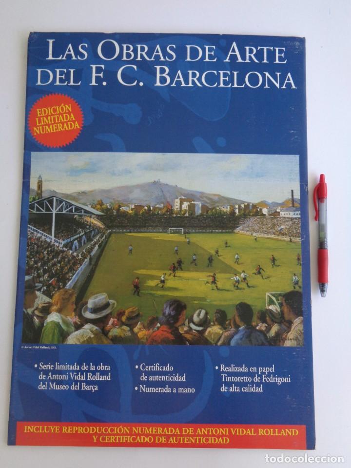 Coleccionismo deportivo: LITOGRAFIA NUMERADA FC BARCELONA - CAMPO DE LES CORTS - ANTONI VIDAL - OBRAS DE ARTE