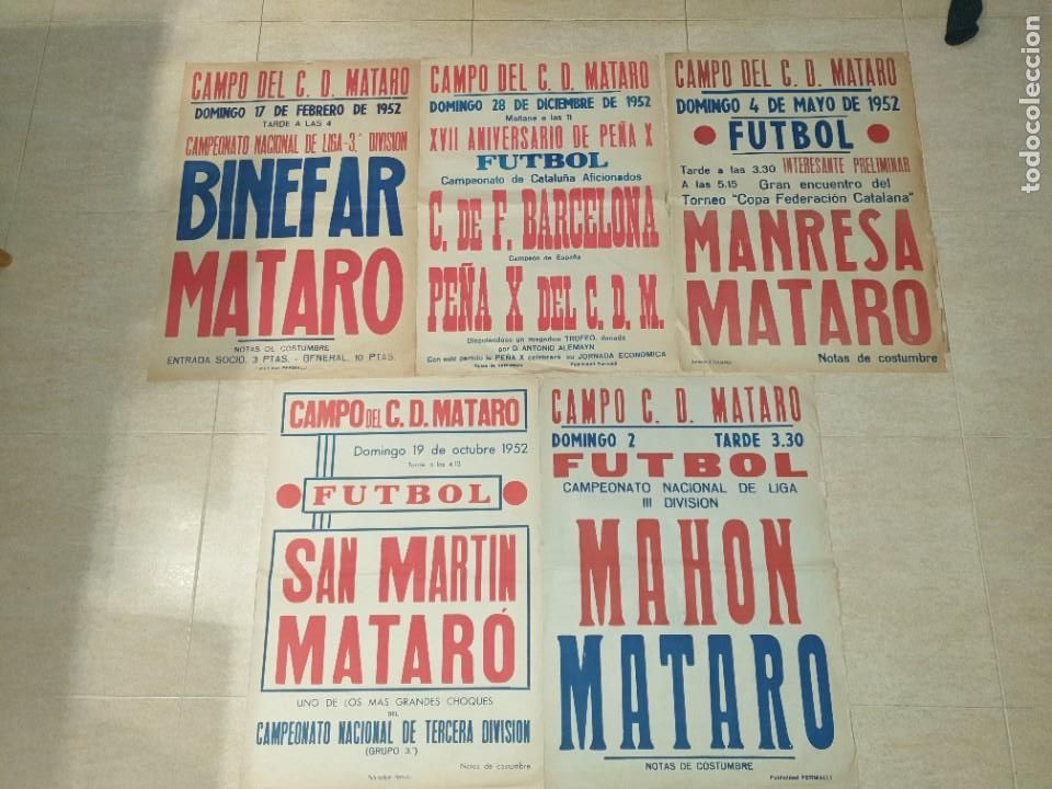 Collezionismo sportivo: CARTELES DEL FUBOL CATALAN A&Ntilde;OS 60