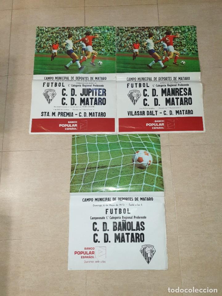 Collezionismo sportivo: 3 CARTELES DE FUTBOL CATALAN
