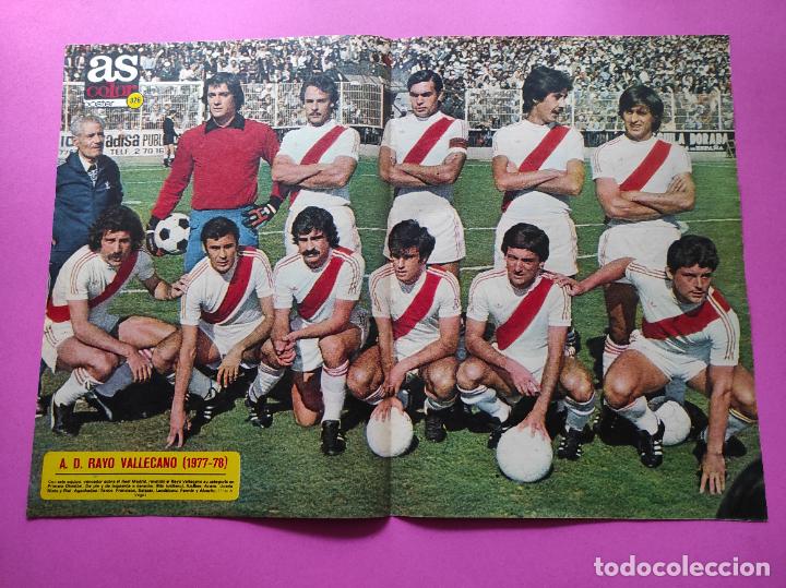 Sammelleidenschaft Sport: POSTER N&ordm; 326 REVISTA AS COLOR - AD RAYO VALLECANO 77/78 ALINEACION 1977/1978