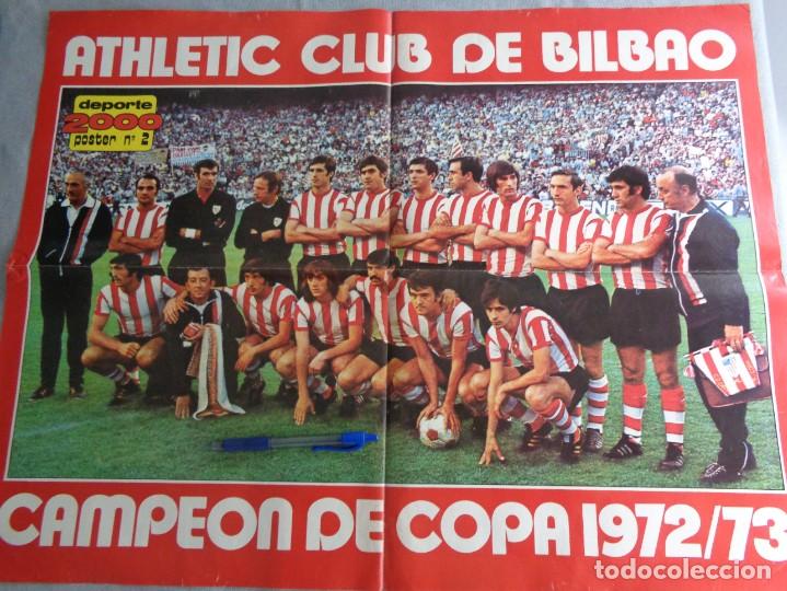 Sammelleidenschaft Sport: GRAN POSTER DEL ATHLETIC DE BILBAO, CAMPEON DE COPA 1972/73, DEPORTE 2000 POSTER N&ordm; 2, MIDE 62 X 51