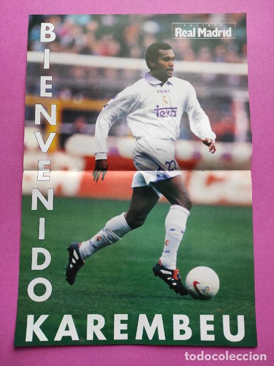 Coleccionismo deportivo: POSTER KAREMBEU 97-98 - REVISTA OFICIAL REAL MADRID 1997/1998 BIENVENIDO