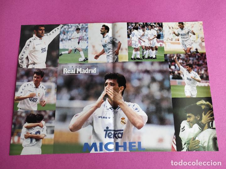 Coleccionismo deportivo: POSTER DESPEDIDA MICHEL 95 96 - REVISTA OFICIAL REAL MADRID 1995/1996