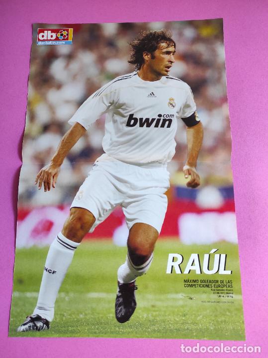 Coleccionismo deportivo: POSTER RAUL REAL MADRID - REVISTA DON BALON MAXIMO GOLEADOR COMPETICIONES EUROPEAS