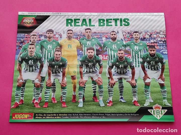 Coleccionismo deportivo: MINI POSTER REAL BETIS BALOMPIE 2021/2022 - ALINEACION FUTBOL LIGA TEMPORADA 21/22 REVISTA JUGON