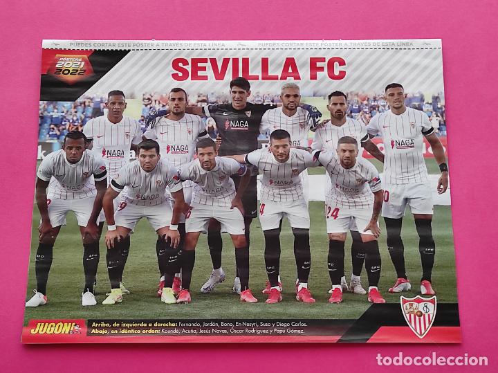 Coleccionismo deportivo: MINI POSTER SEVILLA FC 2021/2022 - ALINEACION FUTBOL LIGA TEMPORADA 21/22 REVISTA JUGON