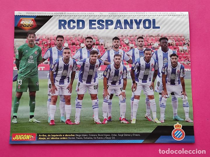 Coleccionismo deportivo: MINI POSTER RCD ESPANYOL 2021/2022 - ALINEACION FUTBOL LIGA TEMPORADA 21/22 REVISTA JUGON ESPA&Ntilde;OL